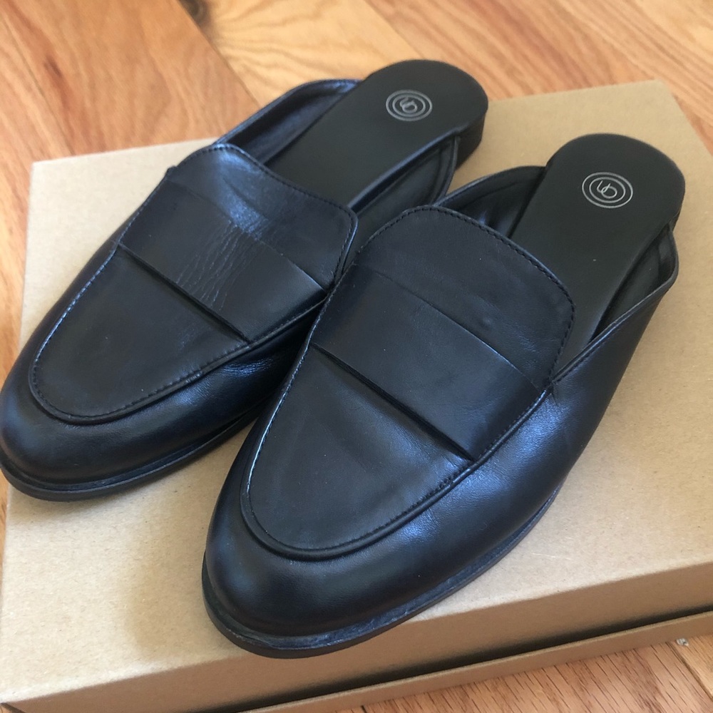 UO Jules Leather Loafer Mules